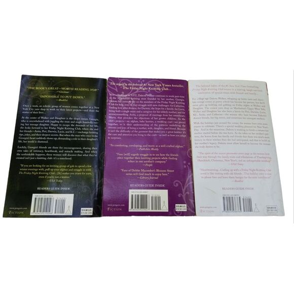 Friday Night Knitting Club 3 Book Series By Kate Jacobs Knit Two Knit The Season - Picture 2 of 9